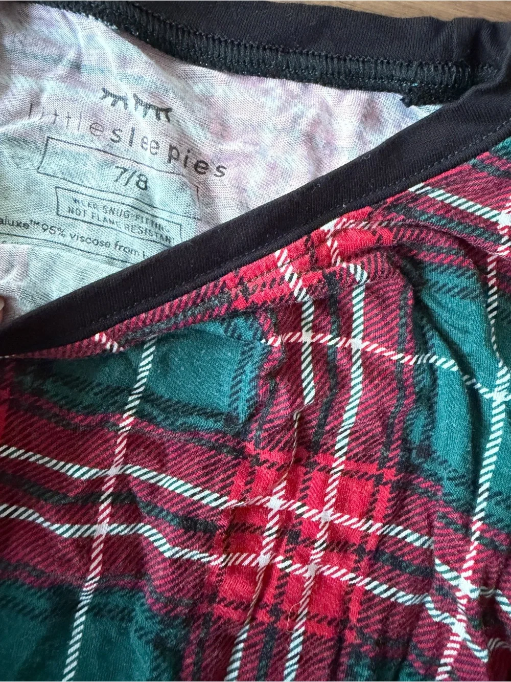Little Sleepies Red and Green Plaid Pajama Set - 7/8